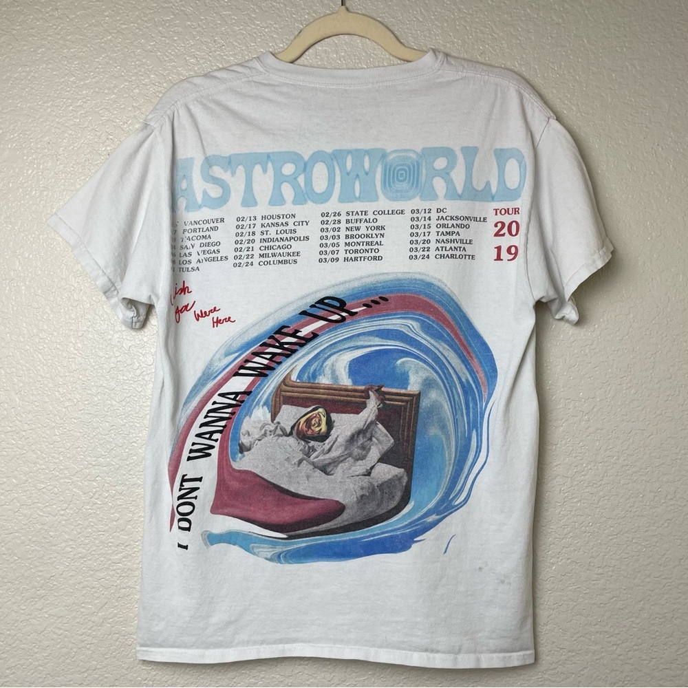 Cactus Jack by Travis Scott ASTROWORLD 2019 White Cotton Graphic Tour T-Shirt